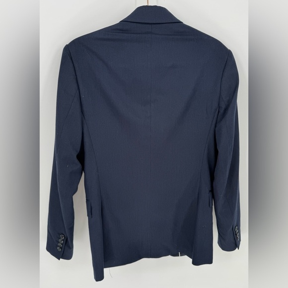 Zara Men's Navy Blue Two Button Blazer Suit Jacket - Picture 3 of 12